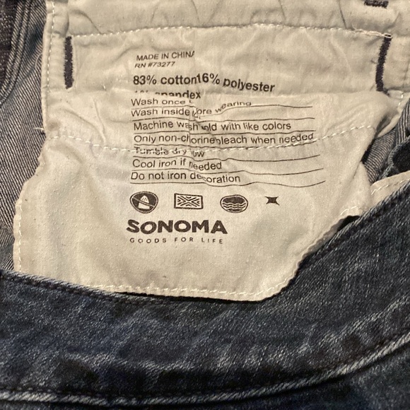 🔥 5/$25 Sonoma Slim Boot Cut Dark Denim Blue Jeans Women’s Plus Size 16 - Picture 5 of 7